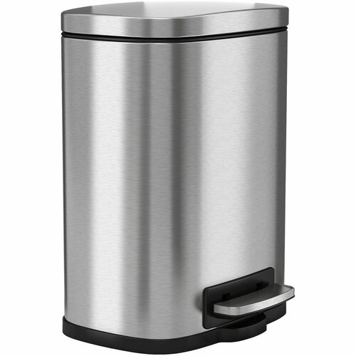 Trash Can, With Pedal, Fire Rated, 1.32 Gallon, 8-1/2" x 7-3/10" x 11-4/5", SR