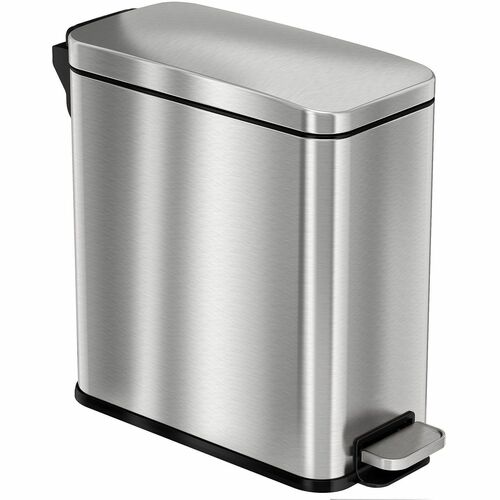 Trash Can, With Pedal, Fire Rated, 3 Gallon, 6-1/2" x 15" x 13-3/4", SR