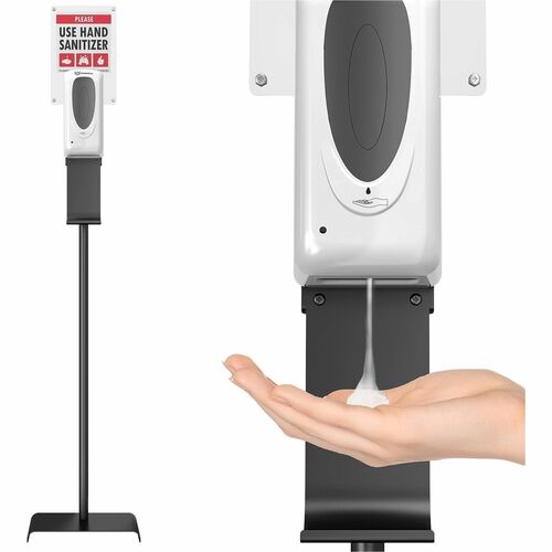 Disp, w/Floor Stand, f/Sanitizer, Liquid/Gel, 13" x 11.5" x 63", SR