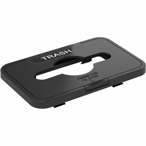 Trash Lid, 10-2/5" W x 16-1/4" L x 2" H, Black