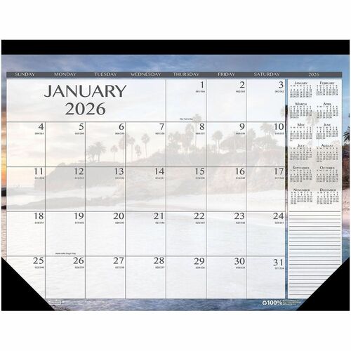 Seascapes Desk Pad Calendar