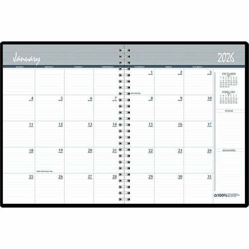 Planner, Monthly, Whiteboard, 1 Month/2 Page