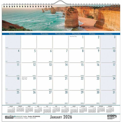 Calendar, Wall, Coastline