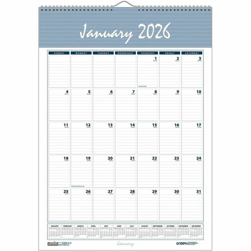 Calendar, Wall, 22x31, Beige/Gray