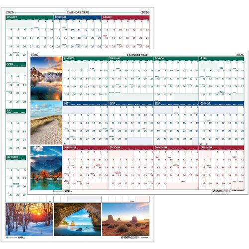 Calendar, Wall, Laminated