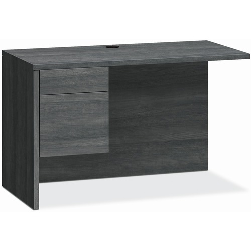 Left Return, For Right Pedestal Desk, 48"x24"x29-1/2", Sterling Ash