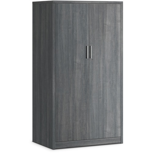 Wardrobe, With Coat Road, 4 Shelves, 36" x 24" x 66-5/8", Sterling Ash