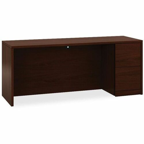 Credenza, Right Pedestal, Full Front, 72"x24"x29-1/2", Mahogany