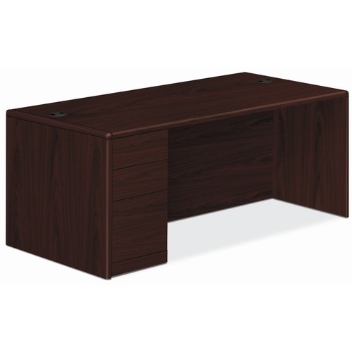 Left Pedestal Desk, 4-1/2" Recessed, B/B/F, 66"x30"x29-1/2", My