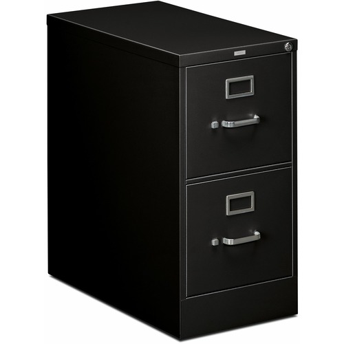 File, Letter, 2 Drawer, With Lock, Black