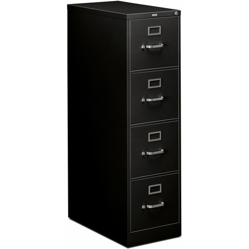 File, Letter, 4 Drawer, With Lock, Black