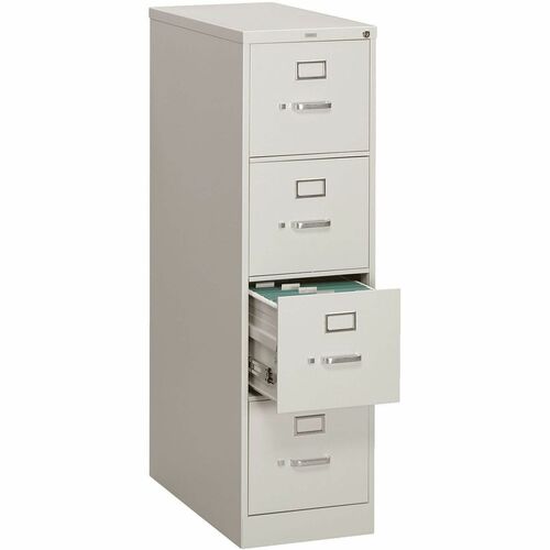 File, Letter, 4 Drawer, With Lock, Gray