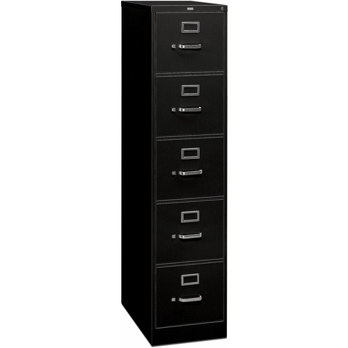 File, Legal, 5 Drawer, With Lock, Black