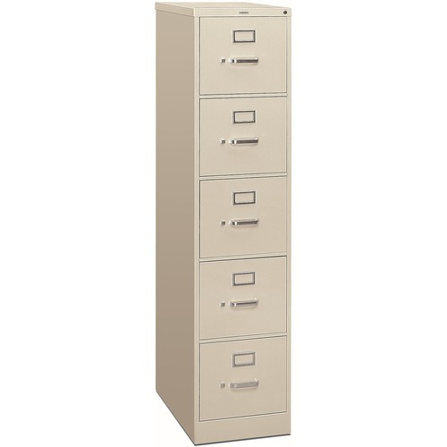 File, Letter, 5 Drawer, With Lock, Gray