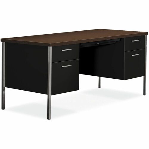 Desk, Double Ped, Mocha