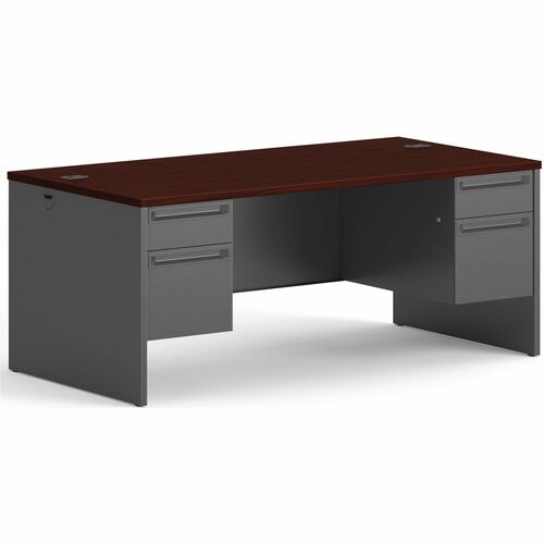 Desk, Double Pedestal, 72" Mahogany/Classic Cherry