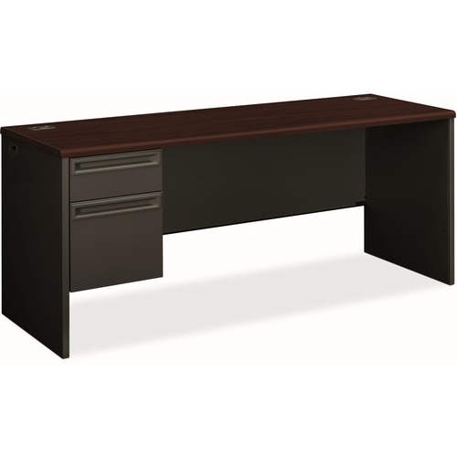 Credenza, Single Pedestal, Left Front, Mahogany/Classic Cherry