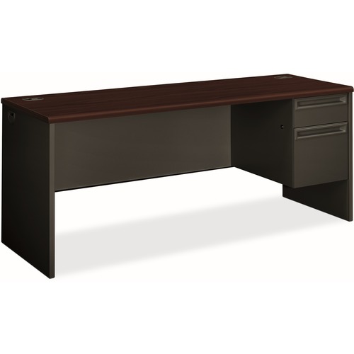 Credenza, Single Pedestal, Right, Mahogany/Classic Cherry