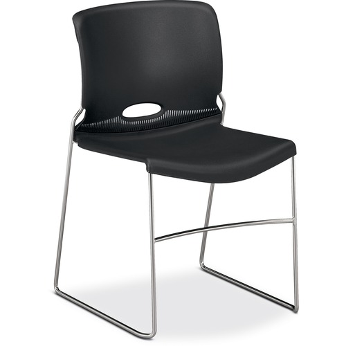 Stack Chairs, 19-1/8"x21-5/8"x30-5/8", Onyx 4/CT