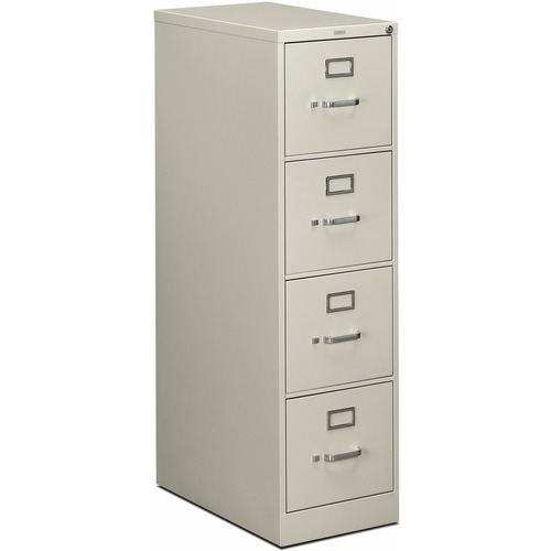 File, Letter, 4 Drawer, With Lock, Light Gray