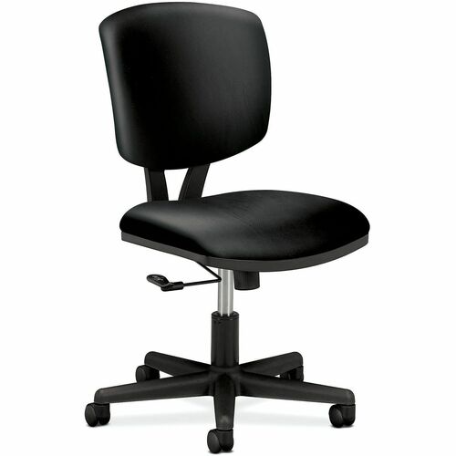 Chair, Task, Tilt, Leather, Black
