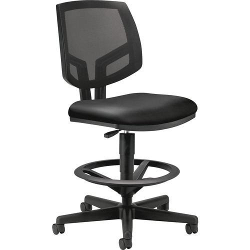 Stool, Task, Mesh, Leather, Black