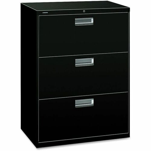 File, Lateral, 3 Drawer, 30 Watt, Black