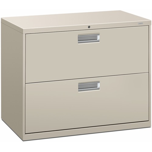 File, Lateral, 2 Drawer, 36" Wide with Lock, Gray