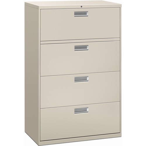File, Lateral, 4 Drawer, 36" Wide w/Lock, Gray