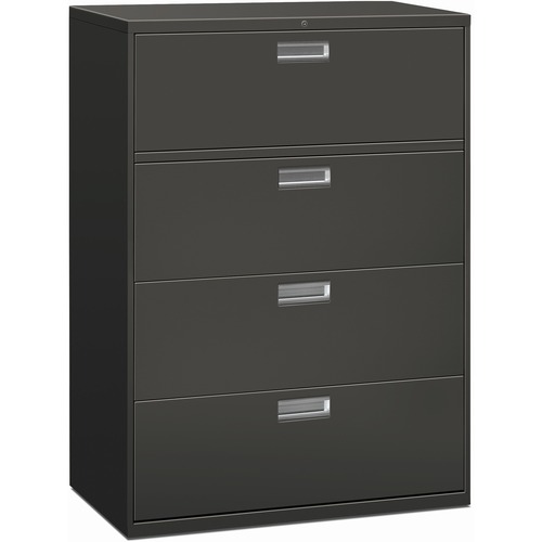 File, Lateral, 4 Drawer, 42" Wide with Lock, Clear