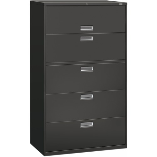 File, Lateral, 5 Drawer, 42" Wide with Lock, Clear