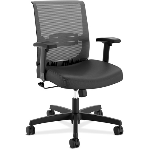 Chair, Task, Adjustable Arm, Black