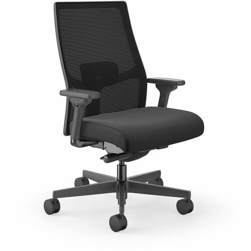 Mid-Back Task Chair, Big & Tall, 30" x 30" x 46", Black Centurion Seat