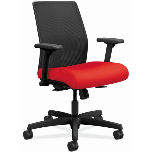 Task Chair, Mesh Back, 26" x 26-1/2" x 40-1/2", Ruby Fabric