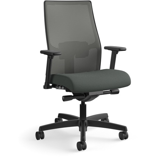 Task Chair, Mesh Back, 27"x28-1/2"x44-1/2", CCL/Iron Ore/Black
