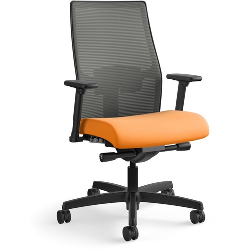 Task Chair, Mesh Back, 27"x28-1/2"x44-1/2", CCL/Apricot/Black