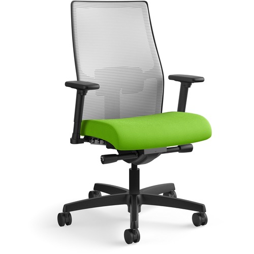 Task Chair, Mesh Back, 27" x 28-1/2" x 44-1/2", Fog/Pear/Black