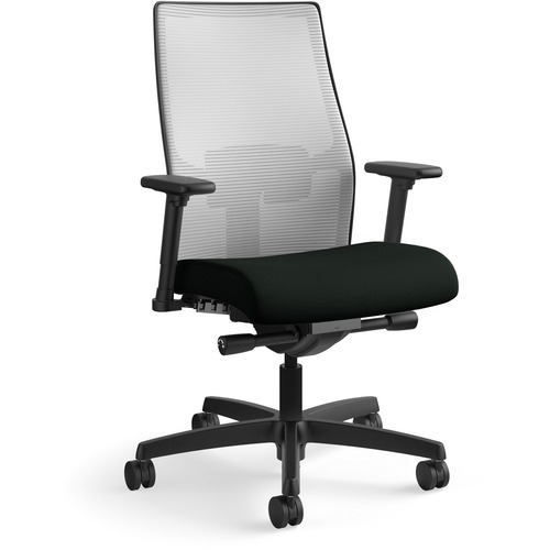 Task Chair, Mesh Back, 27" x 28-1/2" x 44-1/2", Fog/Iron Ore/Black
