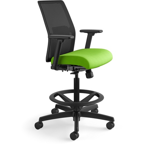 Task Stool, Mesh, Adjustable Lumbar, 26" x 26-1/2" x 52-1/2", Pear