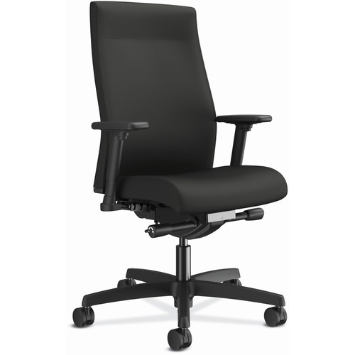 Task Chair, 27" x 28-1/2" x 44-1/2", Iron Ore/Black Frame