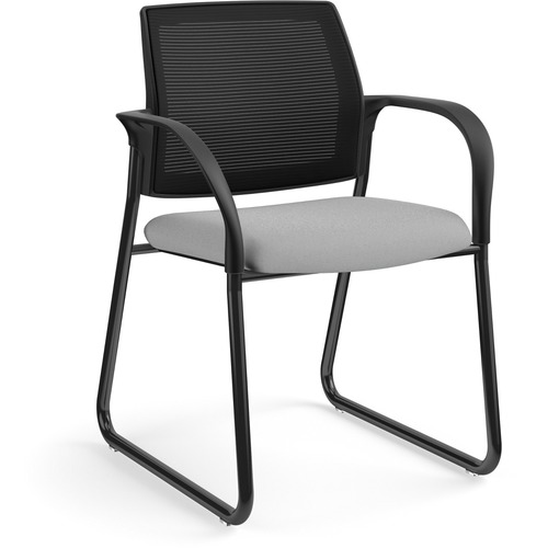 Guest Chair, Sled Base, 25"x21-3/4"x33-1/2", Frost