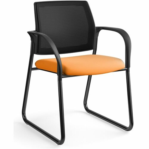 Guest Chair, Sled Base, 25"x21-3/4"x33-1/2", Apricot