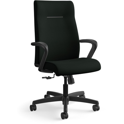 High-Back Chair, Rachet-Back, 27"x38-1/2"x47-1/2", Black Vinyl