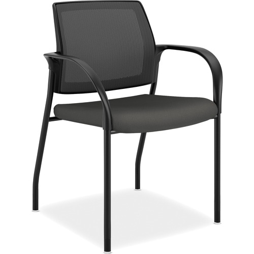 Stacking Chair, With Glides, 25" x 21-3/4" x 33-1/2", Iron Ore Seat