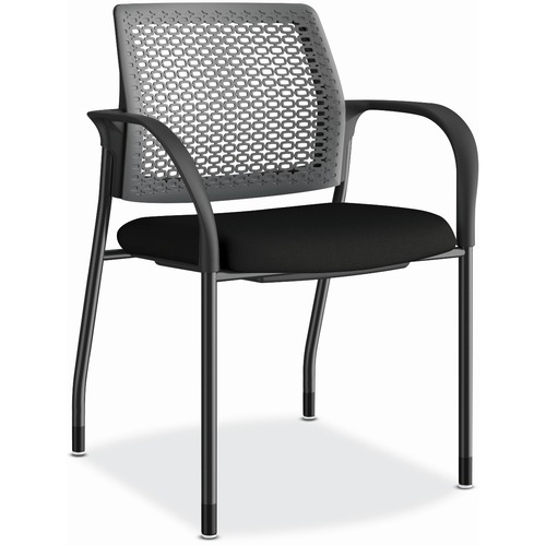 Guest Chair, ReActiv, Stacking, 25" x 21-3/4" x 33-1/2", Black