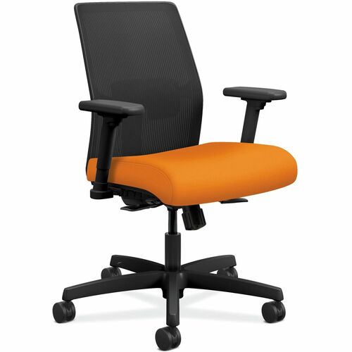 Task Chair, Mesh Back, 26" x 26-1/2" x 40-1/2", Apricot Fabric