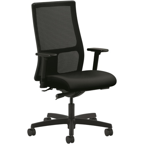 Task Chair, Mesh Back, 27-1/2"x39-1/2"x46", Polyurethane Black
