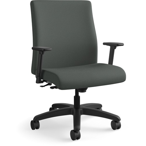 Task Chair, Big/Tall, Mid-Back, 32-1/4" x 28" x 43-1/8", Iron Ore