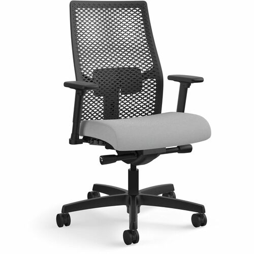 Task Chair, ReActiv Back, 27"x28-1/2"x44-1/2", Frost/Black