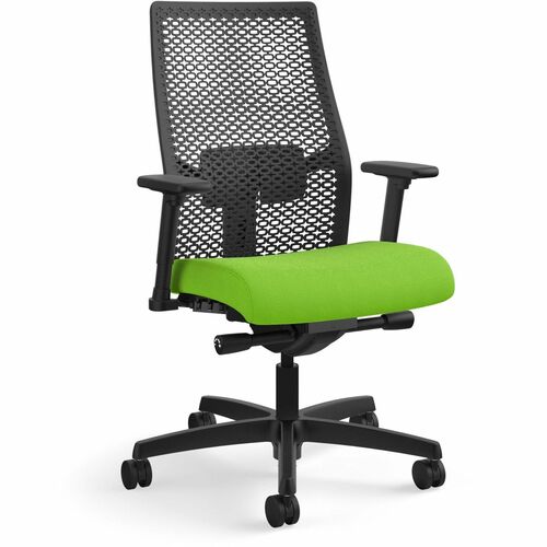 Task Chair, ReActiv Back, 27" x 28-1/2" x 44-1/2", Pear/Black